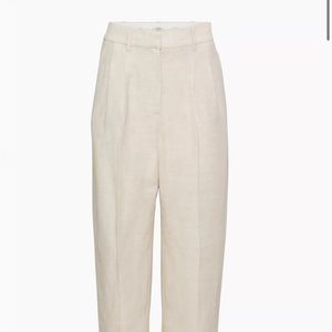 Aritzia Babaton Carrot Linen Pants